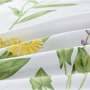 FADFAY Duvet Cover Set Full Shabby Green Daisy and Lavender Flowers Botanical - Image 7