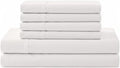 Linen Home 100% Cotton Percale Sheet Set, King Size, Snow White, Deep Pocket by LINENHOME