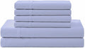 Linen Home 100% Cotton Percale Sheet Set, Queen Size, Baby Blue, Deep Pocket by LINENHOME