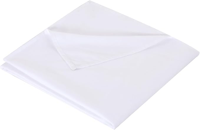 Queen Flat Sheet Only， 90x102Inch White by Hotella