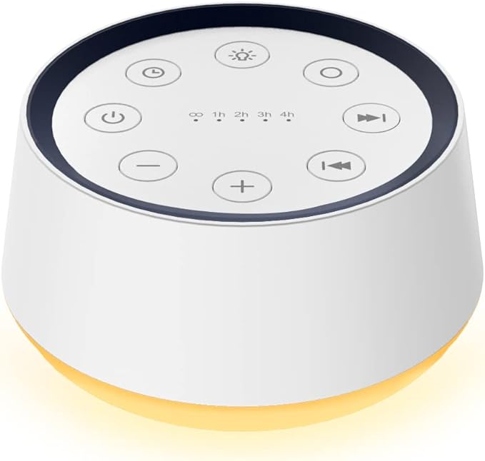 Brown Noise Sound Machine with 30 Soothing Sounds 12 Colors Night Light White by BrownNoise
