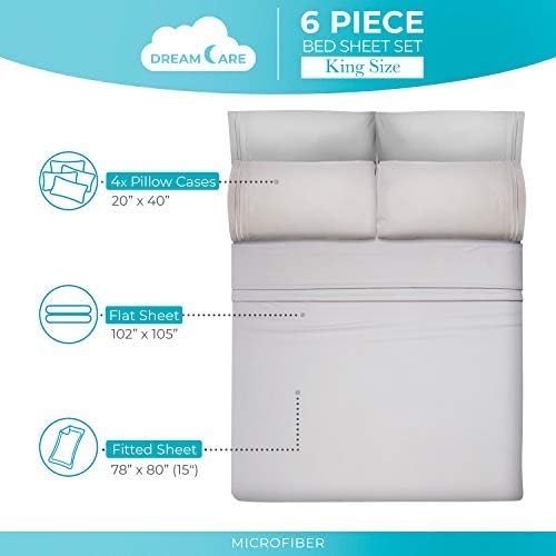 DREAMCARE King Size Sheets Set - Image 4