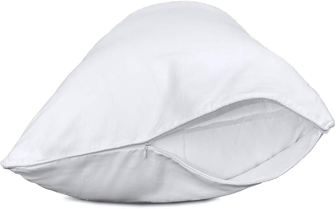 Precoco Queen Pillow Cases Set of 2 | 100% Cotton White Pillowcases Queen Size by Precoco