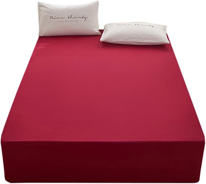 Bedding Queen Size Fitted Sheet Only- Bottom Matress Fitted Sheet-Fits 15inches by rushrushlulu