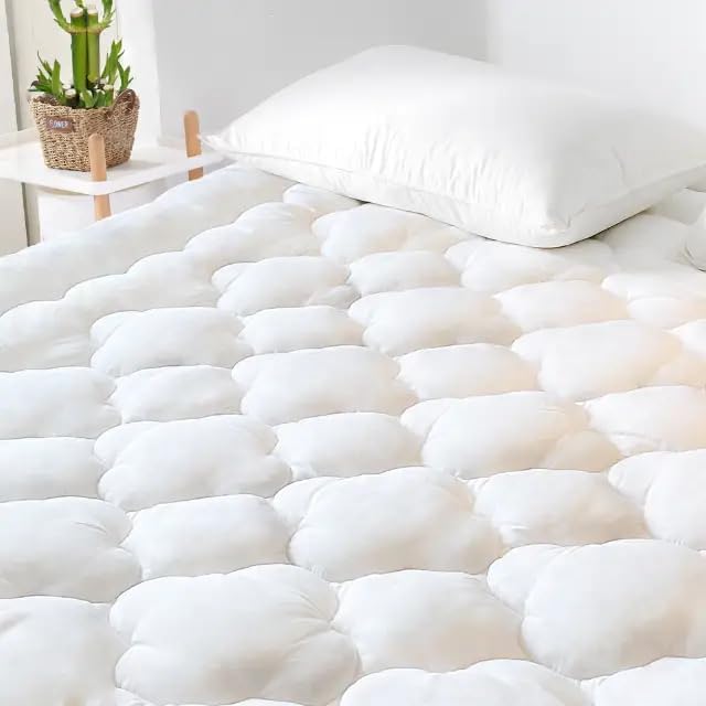 GRT Mattress Pad Cover Rayon from Bamboo King Size, Extra Thick Quilted Fitted by GRT