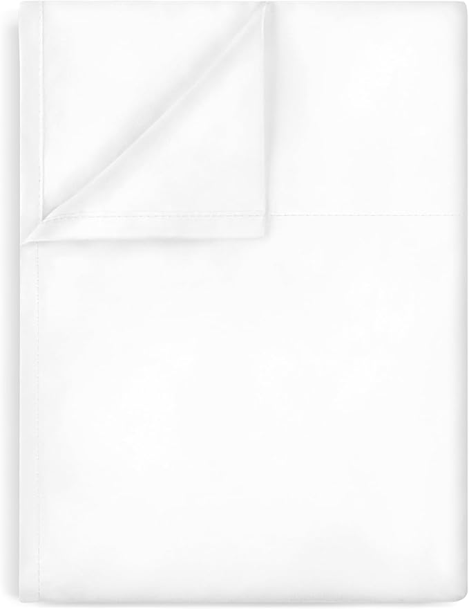 Lirex White Queen Flat Sheet Only, Ultra Soft & Breathable Brushed 1800 by Lirex