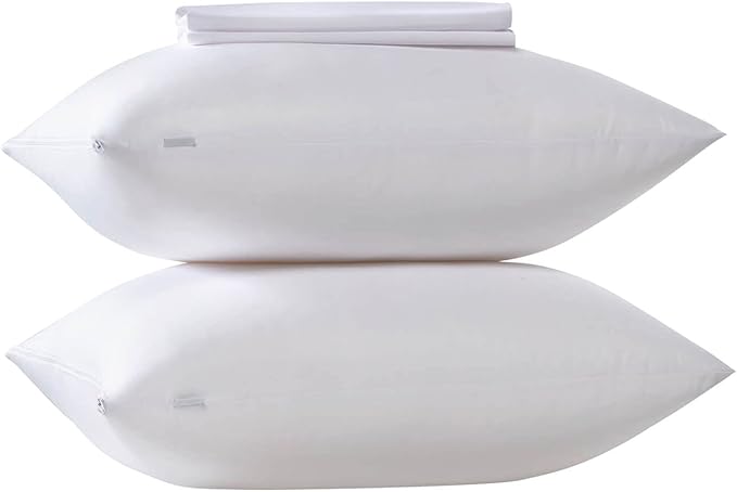 4 Pack Cooling Bamboo Viscose Feather Proof Pillow Protectors - Image 3