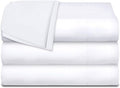 White Classic Twin Flat Sheets 3 Pack, 200 Thread Count Hospital Bed Sheets by WhiteClassic