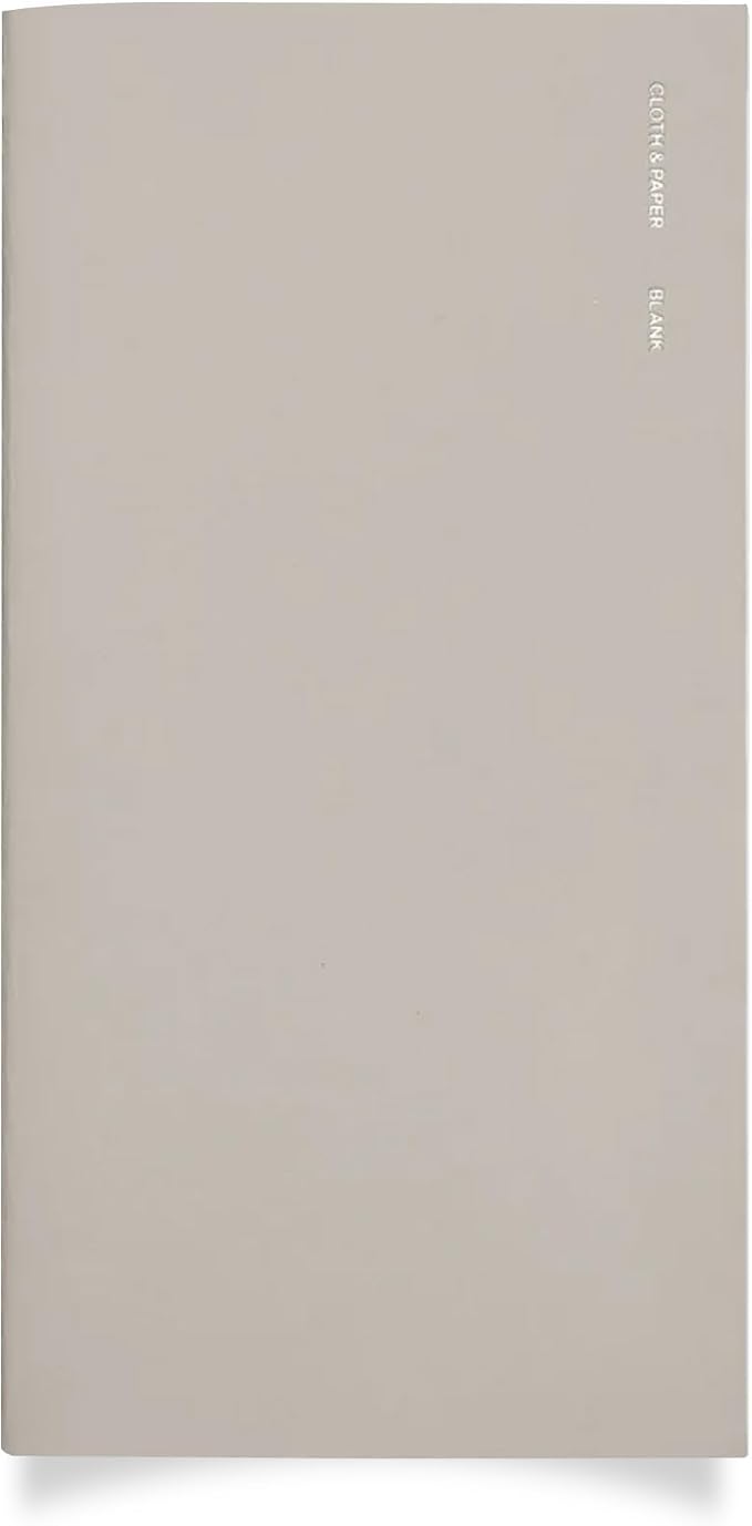 Cloth & Paper Travel Notebook | Blank Notebook – Angora | A5 Slim Writing by ClothandPaper