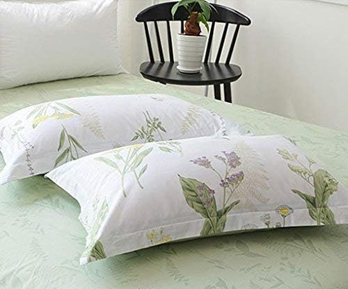 FADFAY Green Leaves Duvet Cover Set Premium 100% Cotton Daisy and Lavender - Image 8
