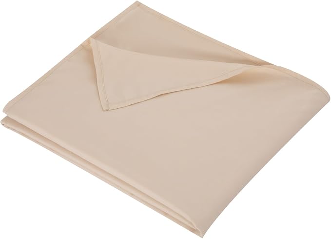 Full Flat Sheet Only， 80x96Inch Beige by Hotella