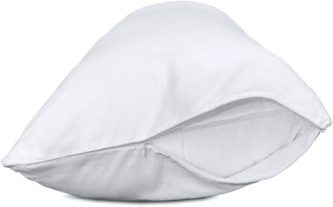 Precoco Pillow Cases Standard Size Set of 2 | 100% Cotton White Pillowcases by Precoco