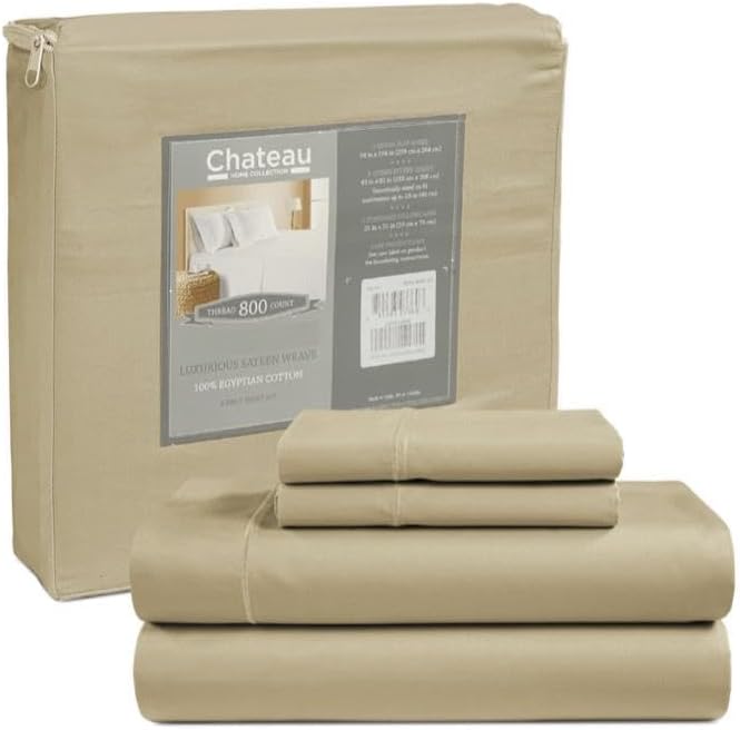 100% Egyptian Cotton Sheets California King Size, 800TC Breathable Bed Sheet Set - Image 2