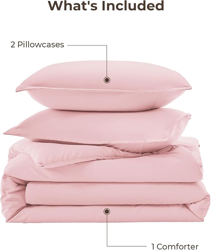 Litanika Pink Twin/Twin XL Comforter Set, 2 Pieces Girls Teen Kids Cute Soft - Image 7