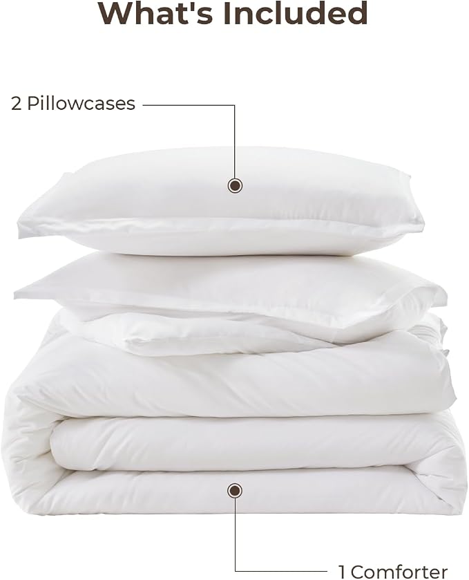 Litanika Twin XL Comforter Set White, 2 Pieces Extra Long Dorm Bedding Sets - Image 7