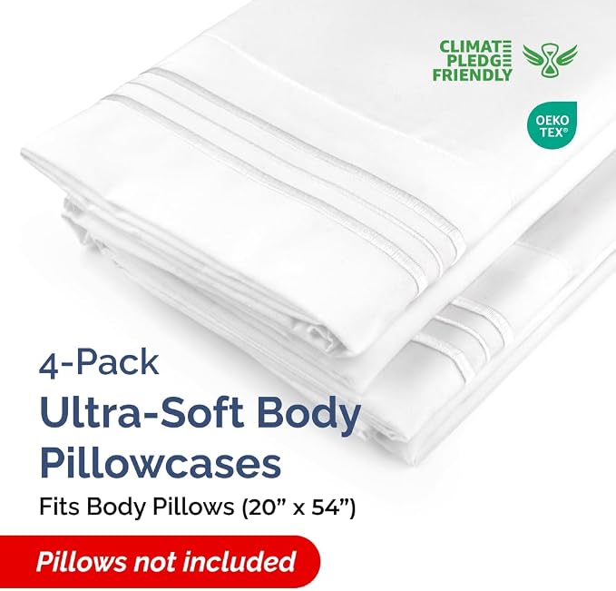 Body Pillowcases Set of 4-20x54 Long Body Pillow Case - Image 2