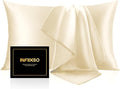 INFIIXSO Mulberry Silk Pillow Cases King Size Set of 2, Silk Pillowcase by INFIIXSO