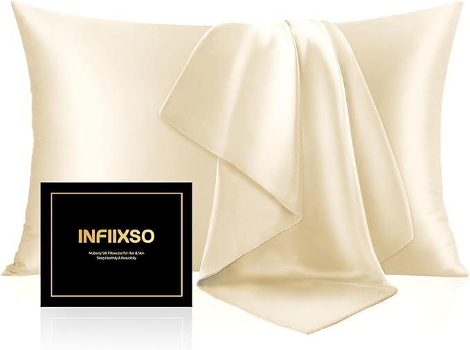INFIIXSO Mulberry Silk Pillow Case King Size, Silk Pillowcase by INFIIXSO
