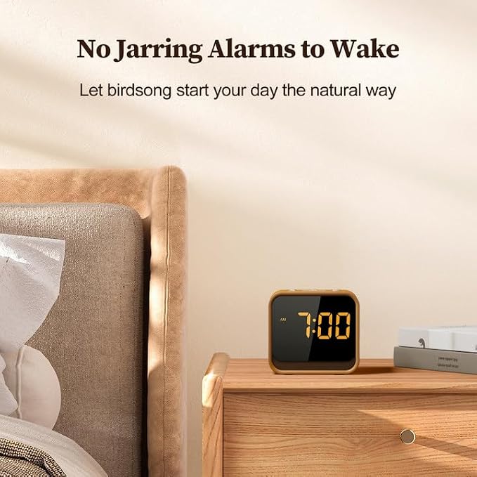 Housbay Wooden Sound Machine Alarm Clock - Image 3