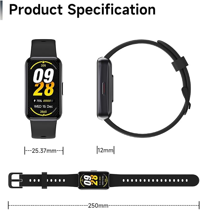 Fitness Trackers, Blood Oxygen Heart Rate Sleep Monitor, 1.47‘’ OLED Display - Image 7