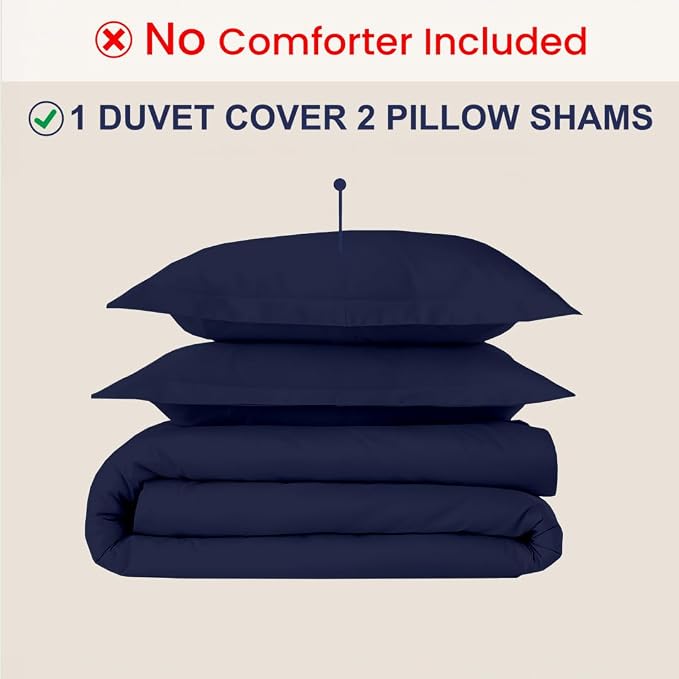 Kotton Culture 3 Pc Duvet Cover Queen Size/Full Size Set-100% Egyptian Cotton - Image 2