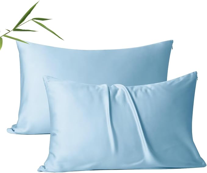 4 Pack Cooling Pillow Cases, Viscose Derived from Bamboo Pillow Protectors King by ShunjieHome