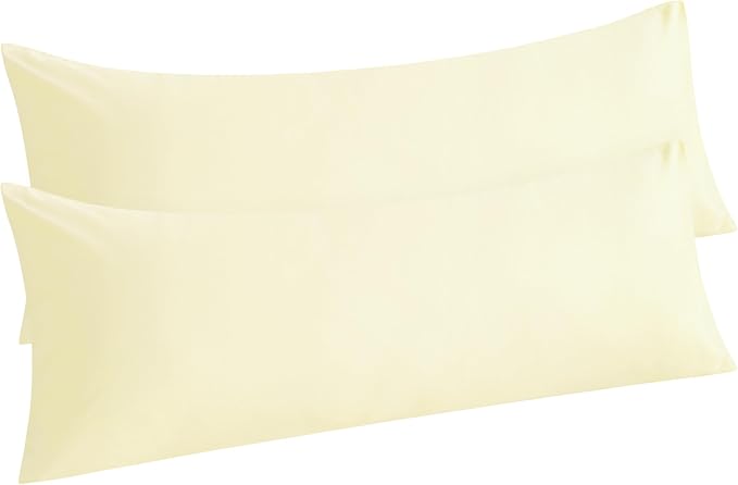 NTBAY Body Pillow Cases Set of 2, 2 Pack Brushed Microfiber 20x54 Pillow Cases by NTBAY