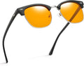 Blue Light Blocking Glasses Vintage Half Frame UV Clear Lens Anti Eyestrain by AOMASTE