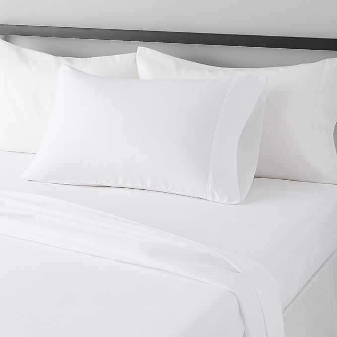 Amazon Basics Ultra-Soft Breathable Wrinkle-Free Microfiber 3-Piece Bed Sheet by AmazonBasics