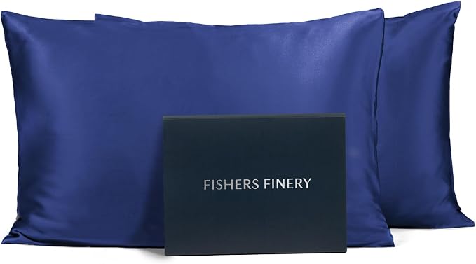 Fishers Finery 25mm 100% Pure Mulberry Silk Pillowcase by FishersFinery
