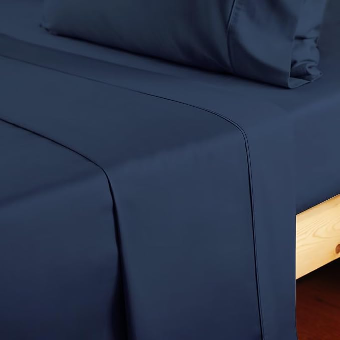 2-Pack Cotton TwinXL Flat Sheet Only, 600 Thread Count 100% Egyptian Cotton Top - Image 7