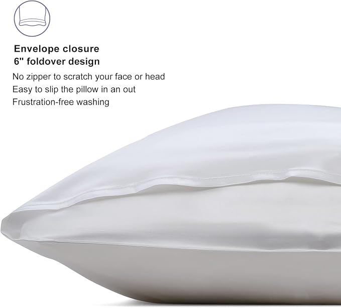 ALASKA BEAR Silk Pillowcase Envelope Closure, 22 Momme 100 Percent Long Overlap - Image 2