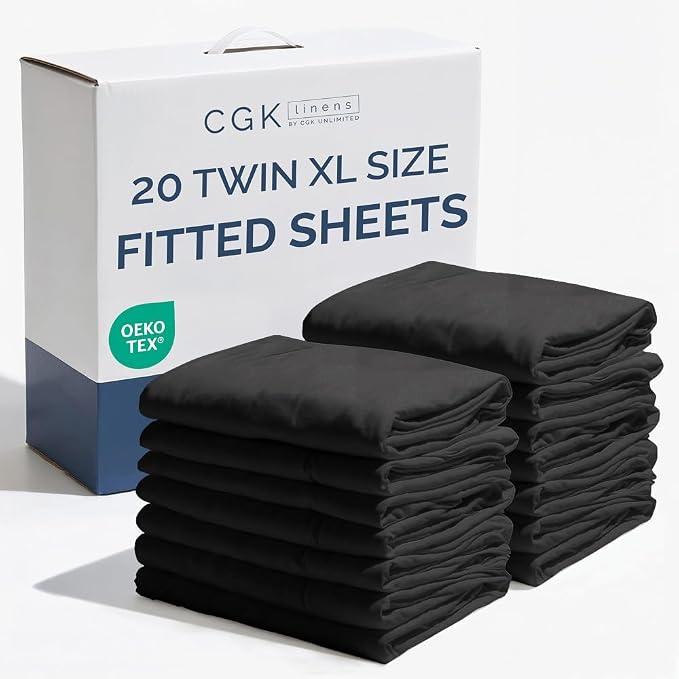 Bulk Case Pack of 20 Fitted Sheets by CGKUnlimited