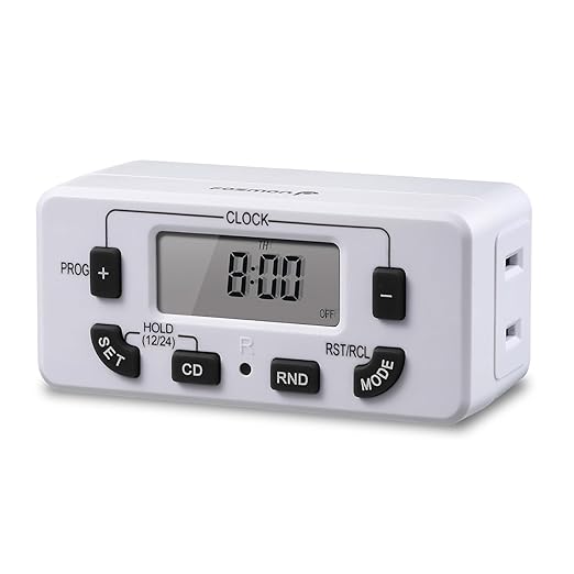 Fosmon 7 Day Digital Timers for Electrical Outlets, Indoor Plug-in Light Timers by Fosmon