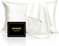 INFIIXSO Silk Pillow Cases 2 Pack Standard Size, Ultra Smooth & Soft Mulberry by INFIIXSO
