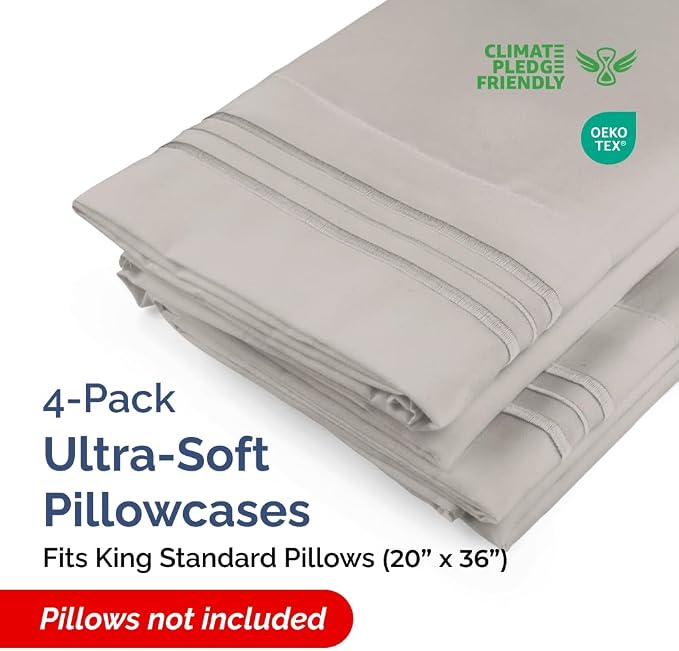 King Standard Pillow Cases Set of 4 - Image 2