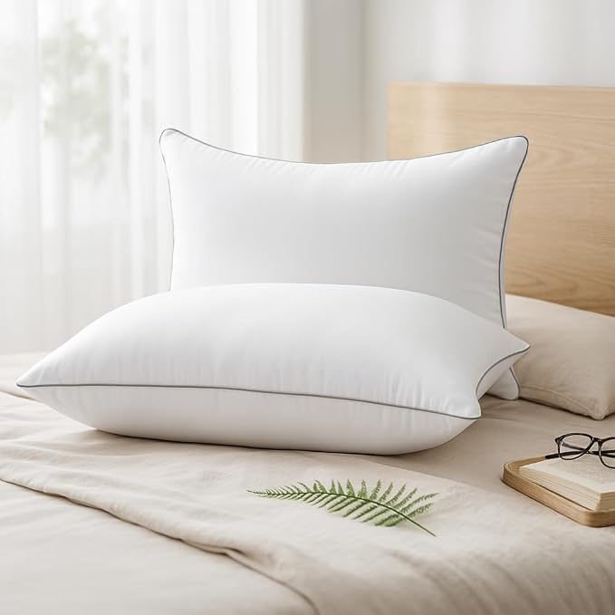 HUXMEYSON Pillows Queen Size Set of 2, Luxury Hotel Bed Pillows Set - Image 2