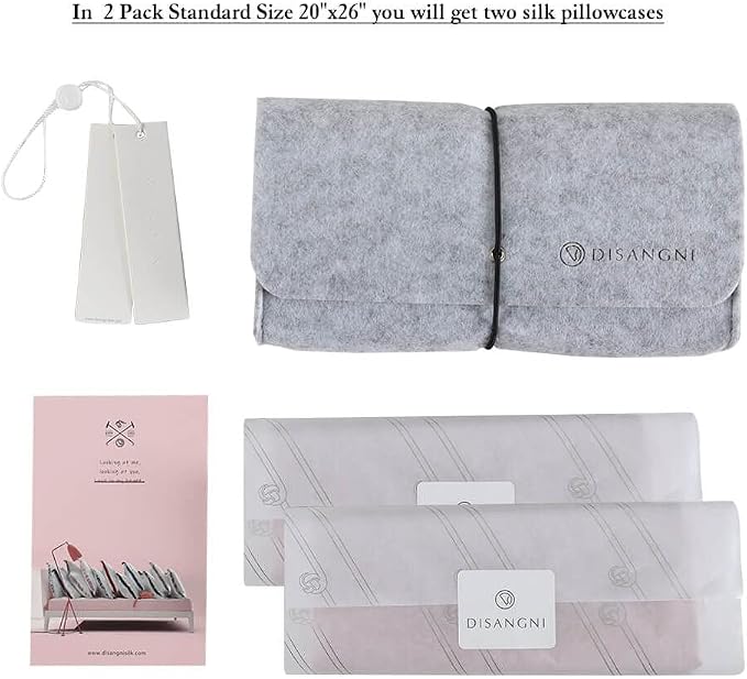 DISANGNI 100% Natural Mulberry Silk Pillow case - Image 3