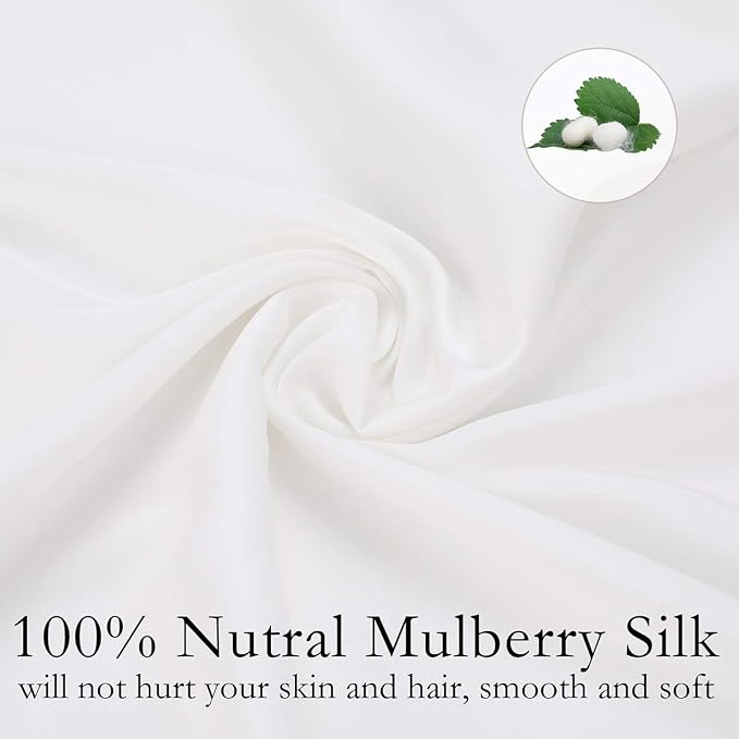 JOGJUE Silk Pillowcase for Hair and Skin 2 Pack 100% Mulberry Silk Bed - Image 3