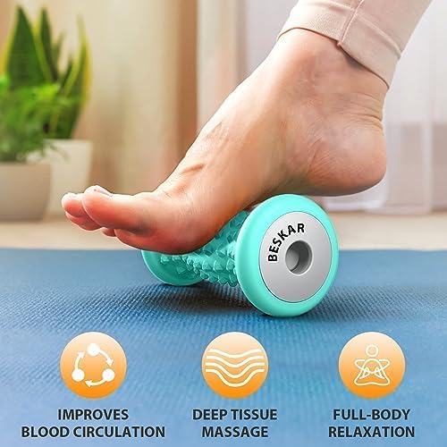 BESKAR Foot Massage Roller for Plantar Fasciitis Relief, Portable Deep Tissue - Image 2