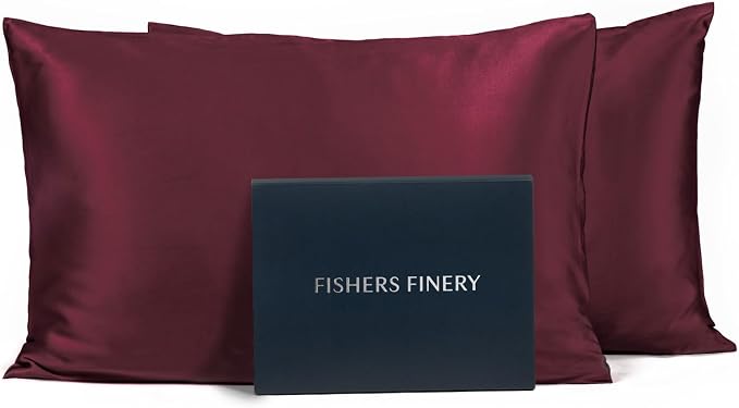 Fishers Finery 25mm 100% Pure Mulberry Silk Pillowcase by FishersFinery