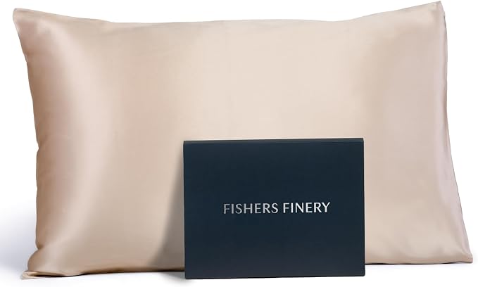 Fishers Finery 25mm 100% Pure Mulberry Silk Pillowcase by FishersFinery