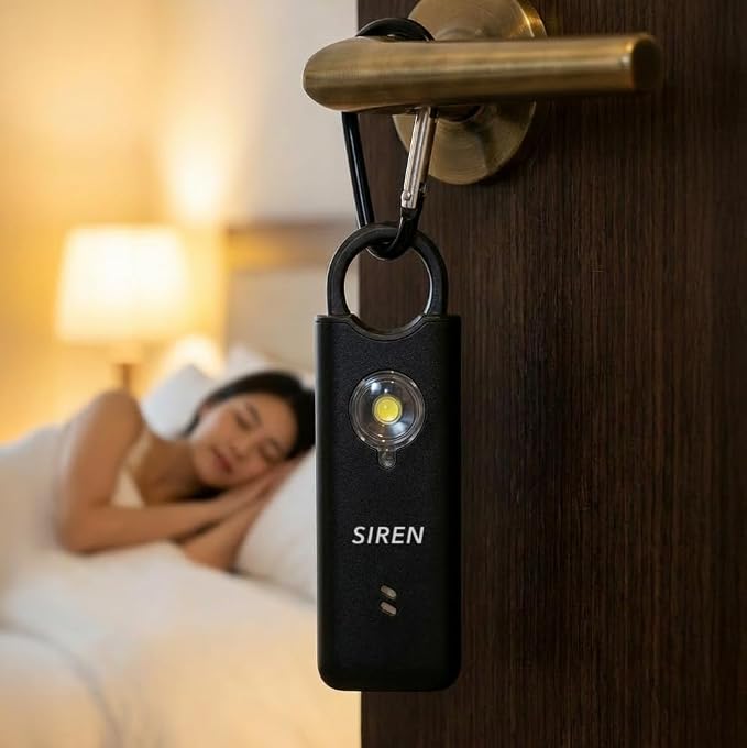 Personal Safety Alarm by Silent Beacon – 135dB Siren, Flashing Light, Pull & - Image 5