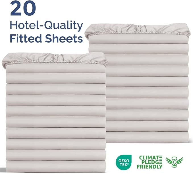 Bulk Case Pack of 20 Fitted Sheets - Image 2