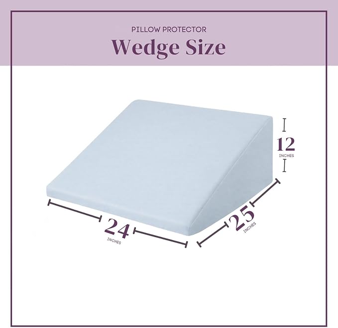 CirclesHome Wedge Pillow Cover 100% Cotton, Zippered Wedge Pillow Case Protector - Image 6