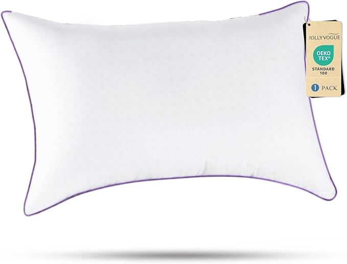 JOLLYVOGUE Pillows Queen Size Set of 1, Washable Supportive Single Bed Pillow by JOLLYVOGUE