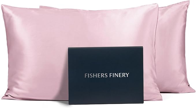 Fishers Finery 25mm 100% Pure Mulberry Silk Pillowcase by FishersFinery