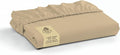 Linen Home 100% Cotton Percale Weave Fitted Sheet, Full Size, Light Taupe by LINENHOME