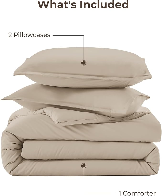 Litanika Twin XL Comforter Set Khaki, 2 Pieces Extra Long Dorm Bedding Sets - Image 7