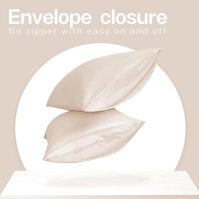 MR&HM Satin Pillowcase for Hair and Skin, Silk Satin Pillowcase 2 Pack - Image 6